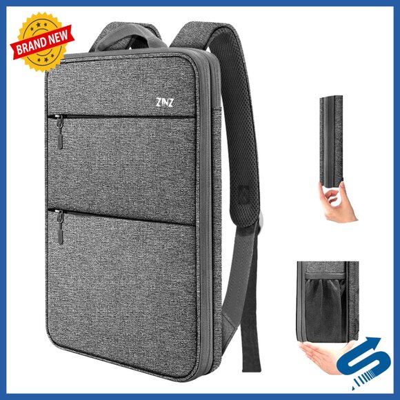 Slim Expandable Laptop Backpack 15-16 Inch Water-Resistant Professional Daypack